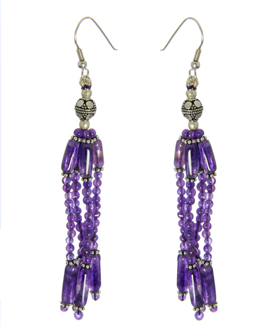 Design 20942: purple amethyst earrings