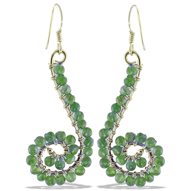 Design 20977: green peridot earrings