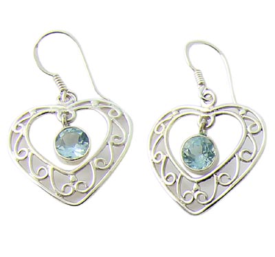 Design 21054: blue topaz earrings