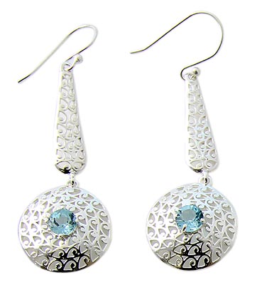 Design 21055: blue topaz earrings