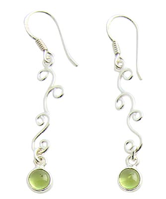 Design 21059: green peridot earrings