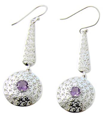 Design 21062: purple amethyst earrings