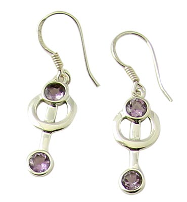 Design 21069: purple amethyst earrings