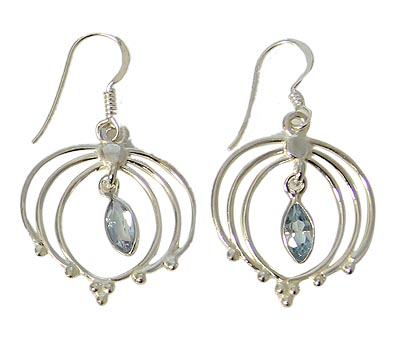 Design 21079: blue topaz earrings