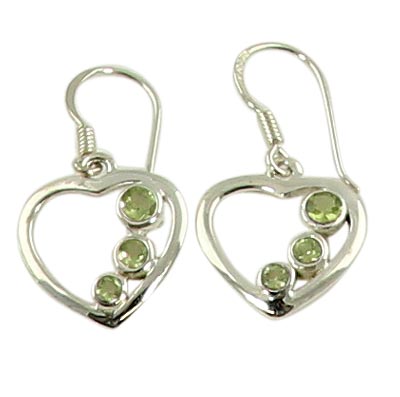 Design 21086: green peridot earrings