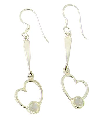 Design 21087: white moonstone earrings