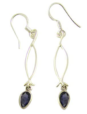 Design 21088: blue iolite earrings