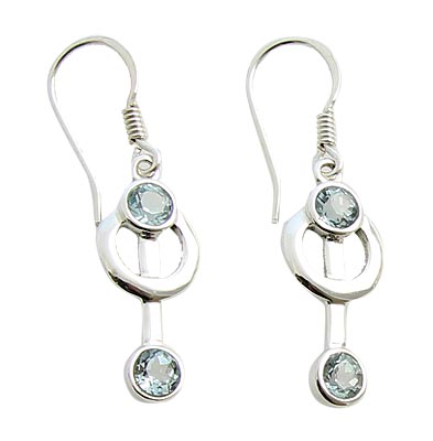 Design 21089: blue topaz earrings