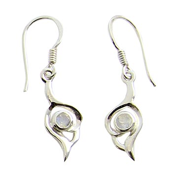 Design 21099: white moonstone earrings