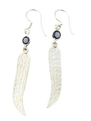 Design 21100: blue iolite earrings