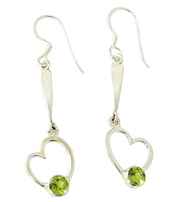 Design 21104: green peridot earrings