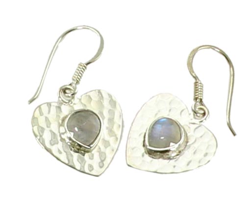 Design 21107: white moonstone earrings