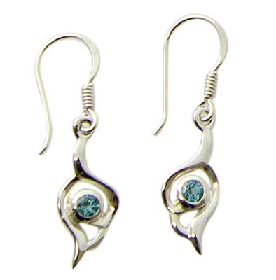 Design 21115: blue topaz earrings