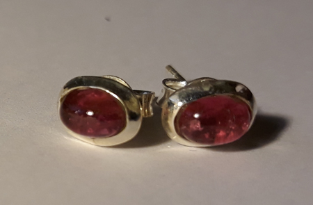 Design 22147: pink tourmaline earrings