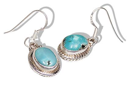Design 2999: blue,green turquoise earrings