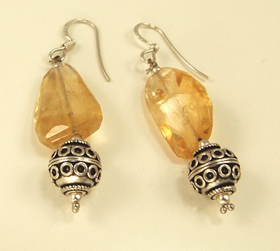 Design 3044: yellow citrine earrings