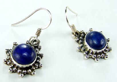 Design 5063: blue lapis lazuli star earrings