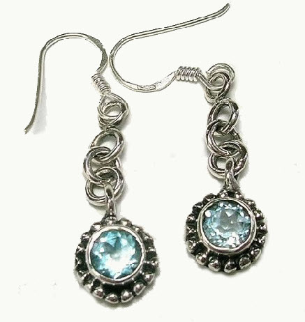 Design 5410: blue blue topaz earrings