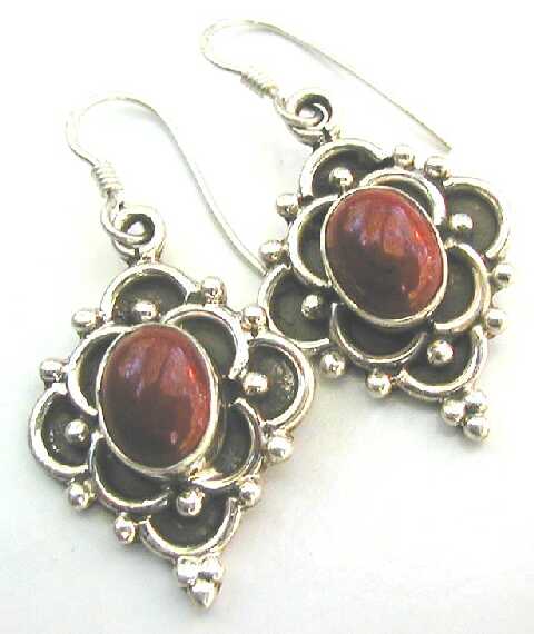 Design 548: brown goldstone earrings