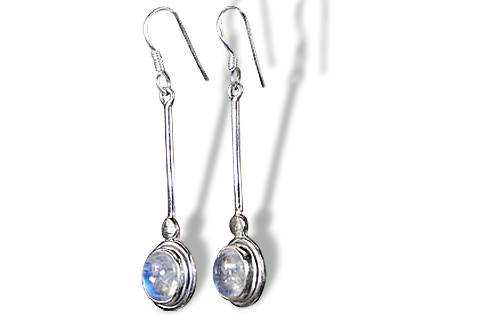 Design 549: white moonstone earrings