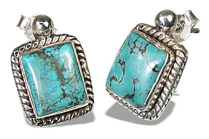 Design 550: blue turquoise american-southwest earrings