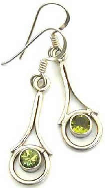 Design 551: green peridot earrings