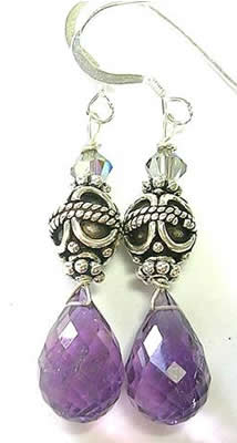Design 5868: purple amethyst earrings
