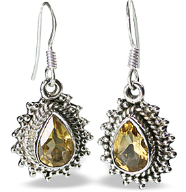 Design 5996: yellow citrine drop earrings