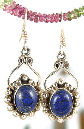 Design 6008: blue lapis lazuli earrings