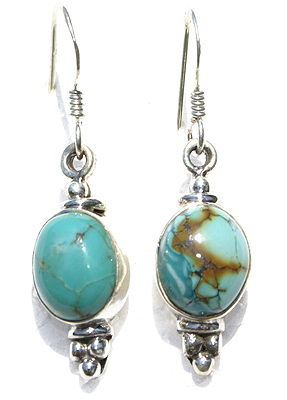 Design 6009: blue,green turquoise american-southwest earrings