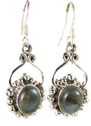 Design 6036: blue,gray labradorite drop earrings