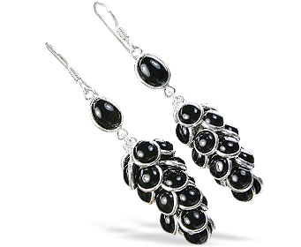 Design 6037: black onyx chandelier earrings