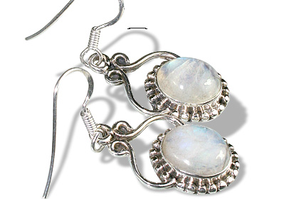Design 6039: white moonstone earrings