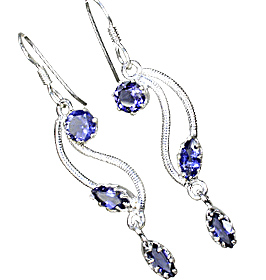 Design 6297: blue iolite drop earrings