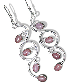 Design 6330: pink pink opal art-deco earrings