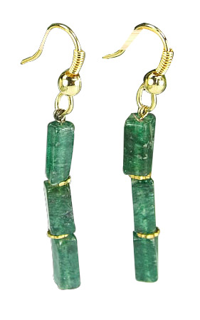 Design 6331: green aventurine earrings