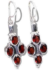 Design 6357: red garnet earrings