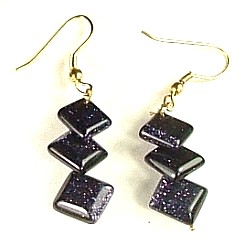 Design 641: blue goldstone earrings