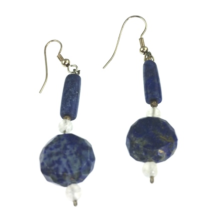 Design 6434: blue lapis lazuli earrings