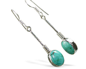 Design 6451: blue,green turquoise drop earrings