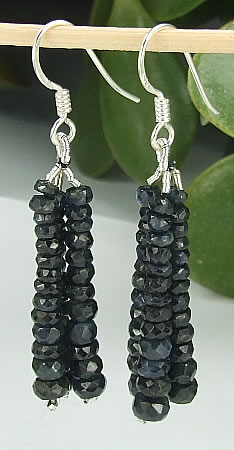 Design 6455: black sapphire earrings