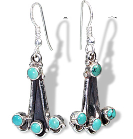 Design 6457: blue turquoise american-southwest earrings