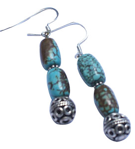 Design 6464: blue turquoise earrings