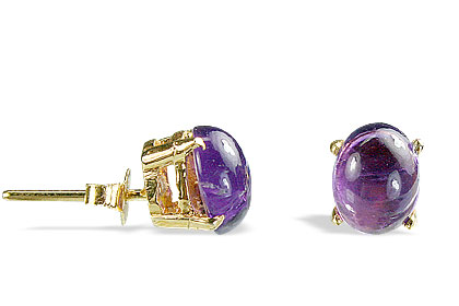 Design 649: purple amethyst post earrings
