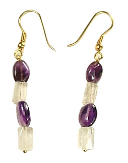 Design 654: purple amethyst earrings