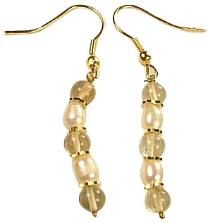 Design 655: yellow citrine earrings