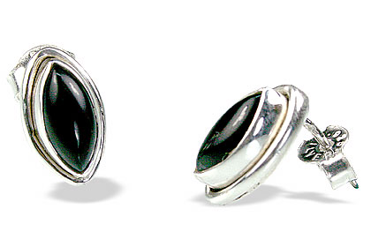 Design 691: black onyx post earrings