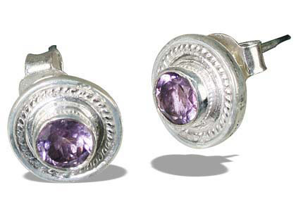 Design 697: purple amethyst gothic-medieval earrings