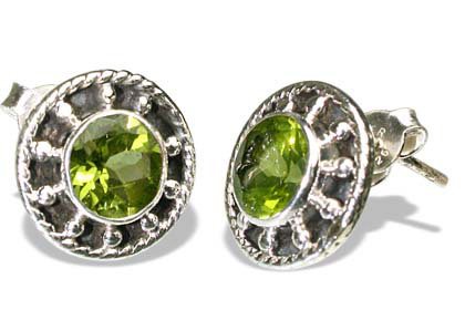 Design 698: green peridot gothic-medieval earrings