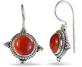 Design 7101: orange carnelian earrings